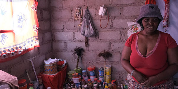 Gogo Grace is one of the traditional healers who is now a certified HIV counsellor and tester in Bushbuckridge Mpumalanga_photo Sandra Maytham Bailey